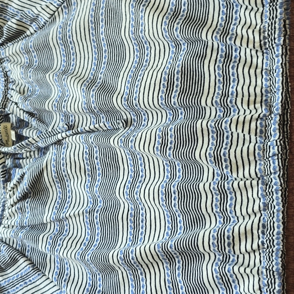 Madewell Gray Puff Sleeve Crop Blouse - Picture 4 of 13